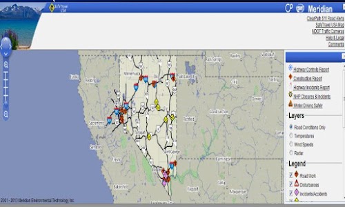 Android application Nevada Road Conditions NDOT screenshort
