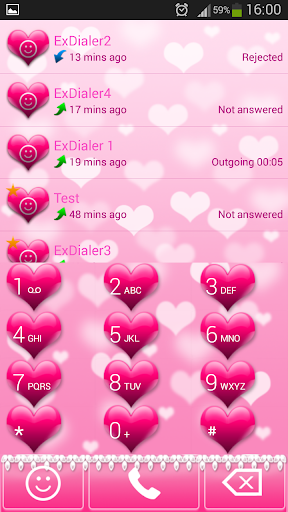 ExDialer Pink Hearts