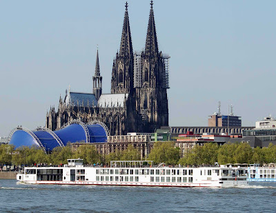 The river cruise ship Viking Njord in Cologne, Germany.