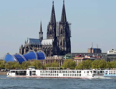 The river cruise ship Viking Njord in Cologne, Germany.