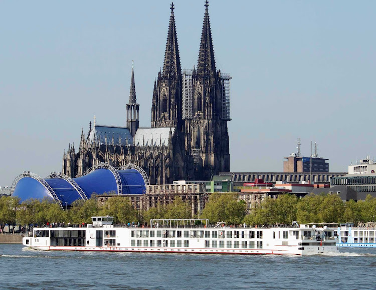 The river cruise ship Viking Njord in Cologne, Germany.