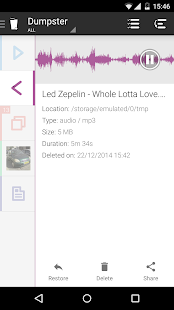 Dumpster Wiederherstellen Data Screenshot