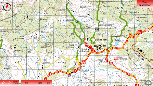Android application Albania hiking &amp; biking - 2 screenshort
