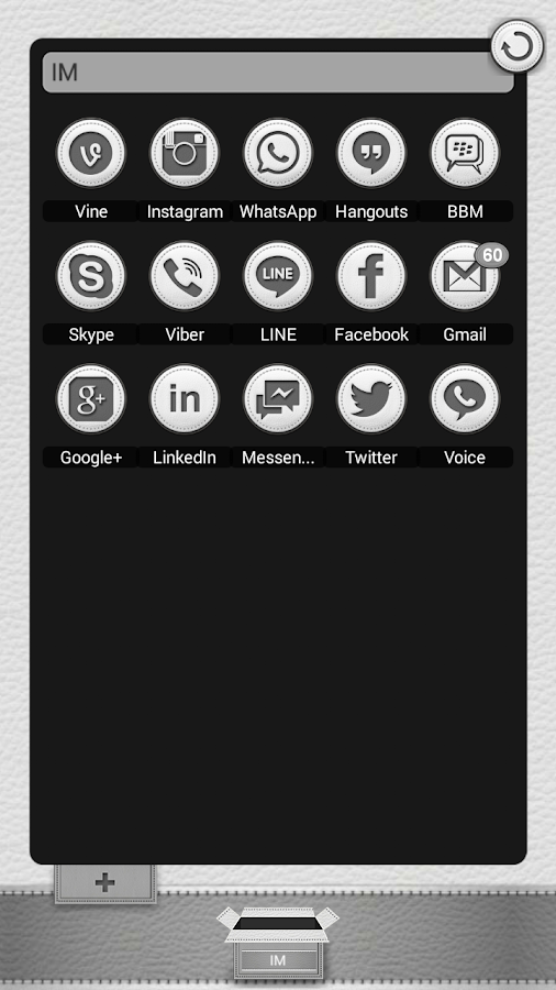 White Leather Icon Pack Theme - screenshot