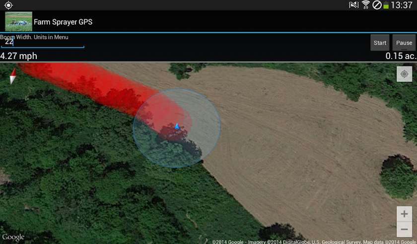 Farm Sprayer GPS Screen 3