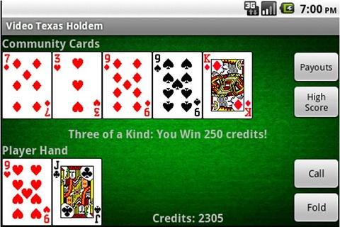 Video Texas Holdem Poker (Pro) Screen 2