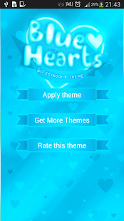 How to get GO Keyboard Blue Hearts Theme Varies with device mod apk for android