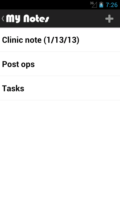 Notes &amp; Orders: Medical Tool Screen 3