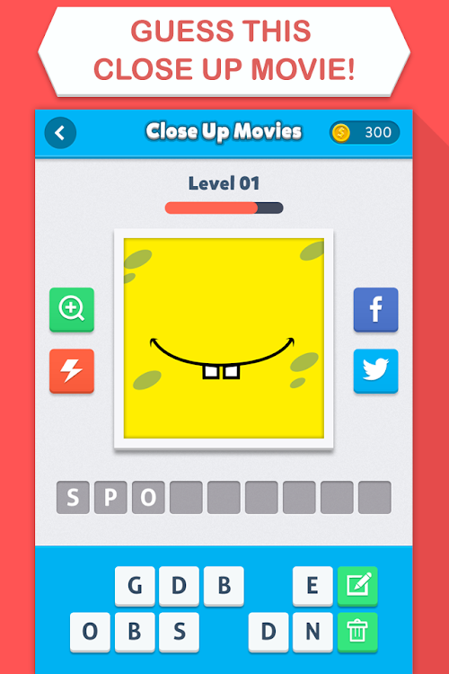 Android application Close Up Movies - Pic Quiz! screenshort