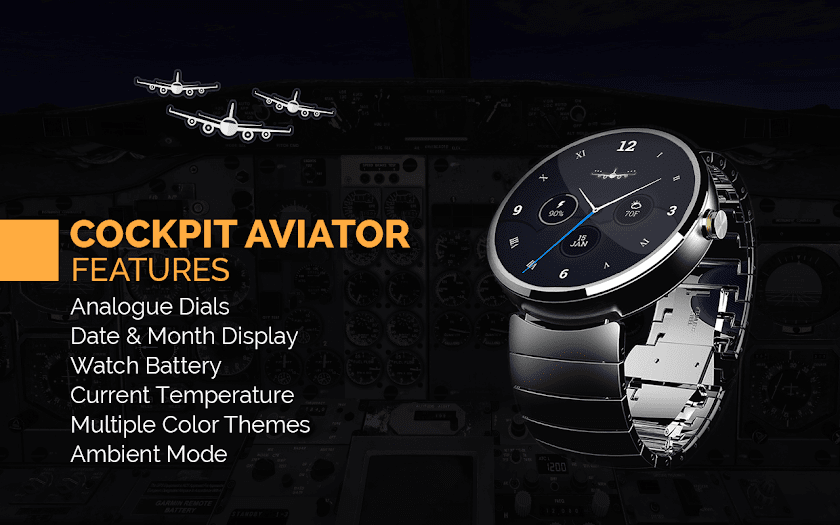 Cockpit Aviator Watch Face Screen 1