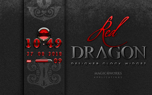 【免費娛樂App】Red Dragon 2 Digital Clock-APP點子