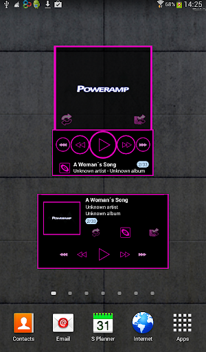 Poweramp skin widget TRON PINK