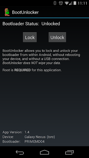 BootUnlocker for Nexus Devices