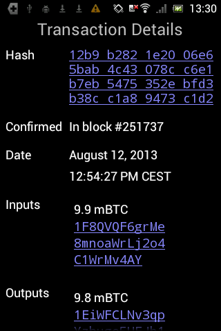    Mycelium Bitcoin Wallet- screenshot  