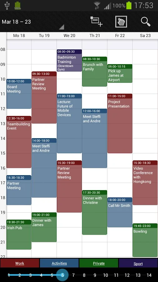   Business Calendar Pro – Capture d'écran 