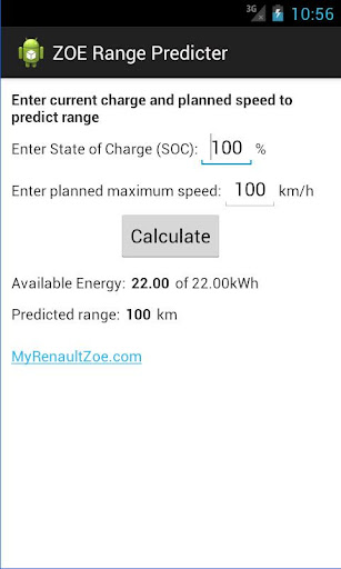 My Renault ZOE Range Predictor