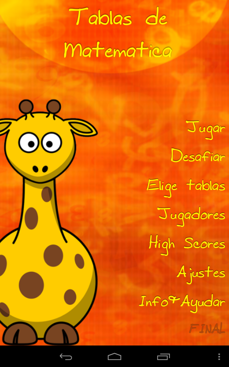 Android application Times Tables Game screenshort