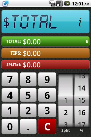 Tipper - Tip Calc (Donated) Screen 3