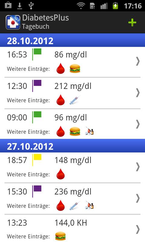 Android application Diabetes Plus Type2 screenshort