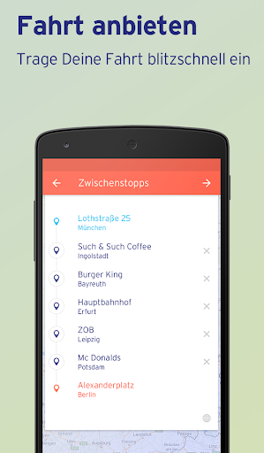 Mitfahrgelegenheit – Reise App