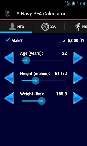 Navy PFA Calc