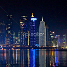 West Bay Skyscrapers by Nashira Usef - City,  Street & Park Skylines