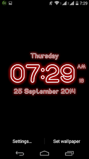 download Neon Digital Clock LWP free