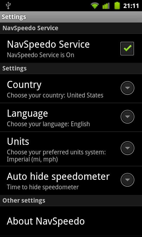 NavSpeedo Screen 2