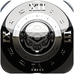 Black Deluxe Clock Widget v2.40