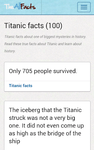 Titanic Facts