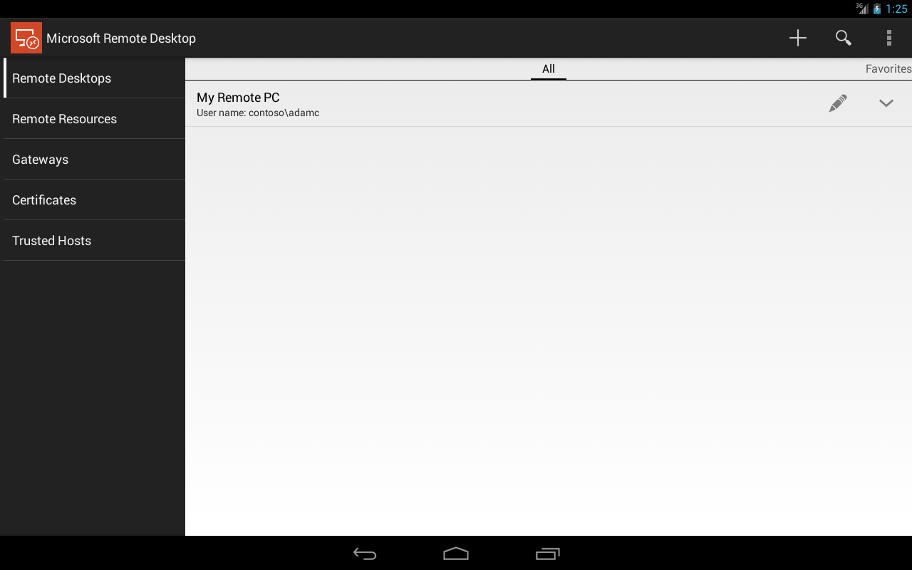 Microsoft Remote Desktop - screenshot