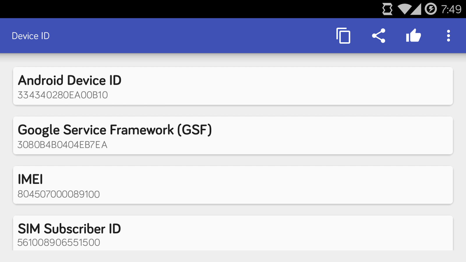 Device Id Screenshot