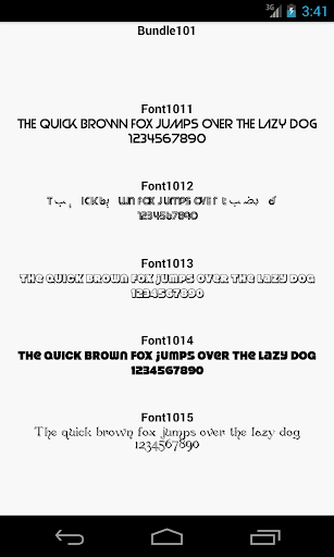 Fonts for FlipFont 101