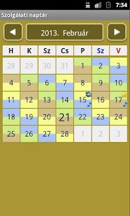 Szolgálati naptár klasszik Screenshots 3
