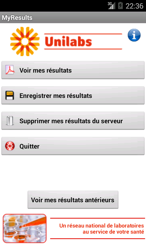 My Results Screen 2