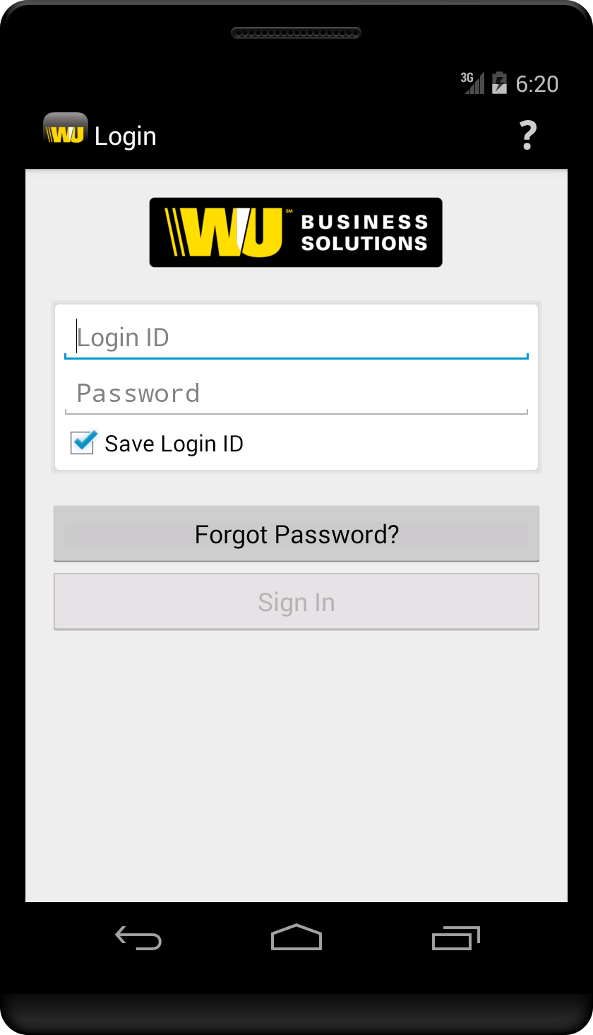 Android application WUBS Prepaid screenshort