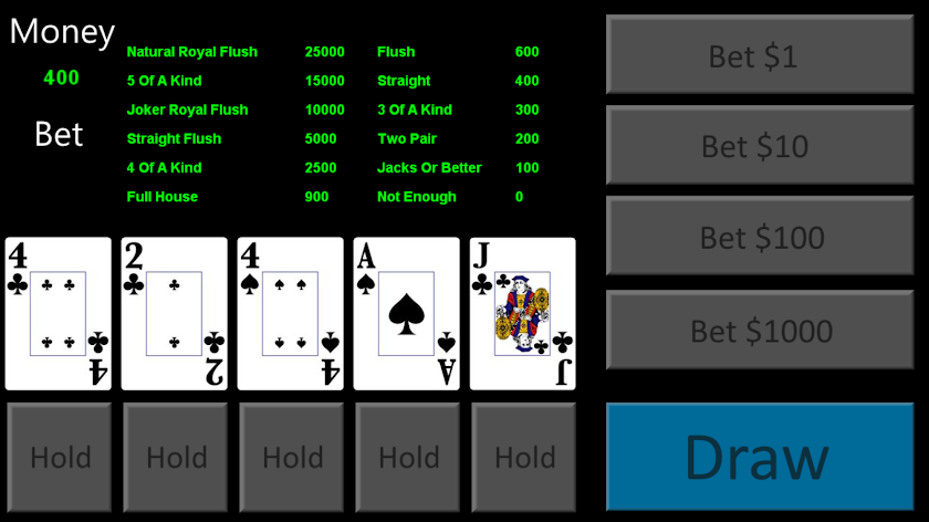 Video Poker 2015 Screen 3