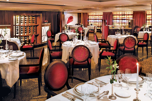 Windstar-Cruises-Amphora-Star-Pride - Look for local cuisine and an innovative menu of gourmet specialties at AmphorA Restaurant, the main dining room aboard Windstar Cruises' Star Pride.