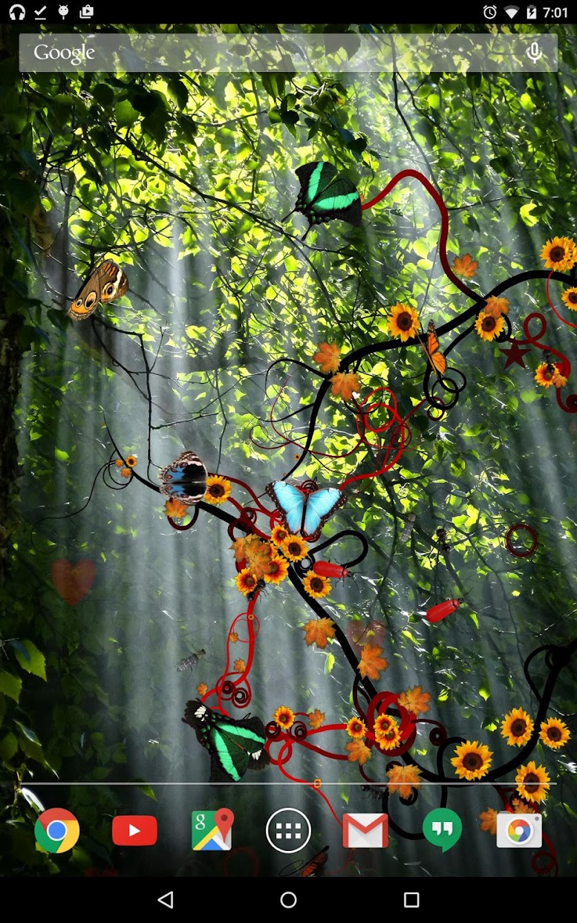 Jungle of Flowers LWP Screen 2
