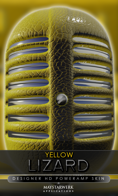 Poweramp skin yellow lizard Screen 1