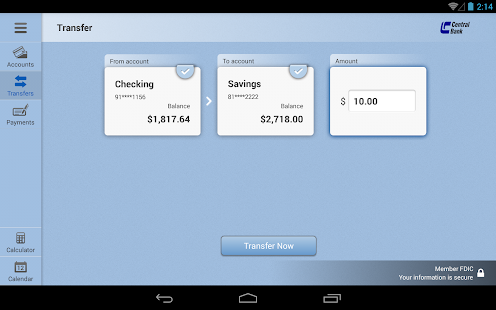 Central Bank Mobile for Tablet Screenshots 3