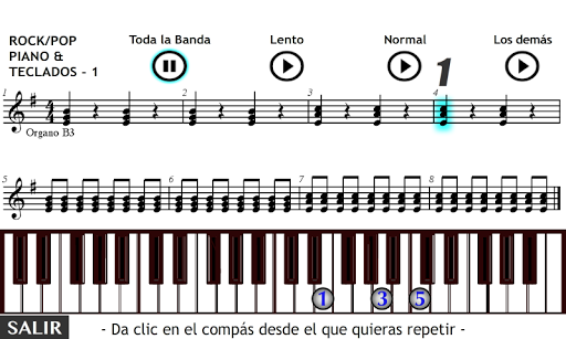 Piano y Teclados Rock Pop