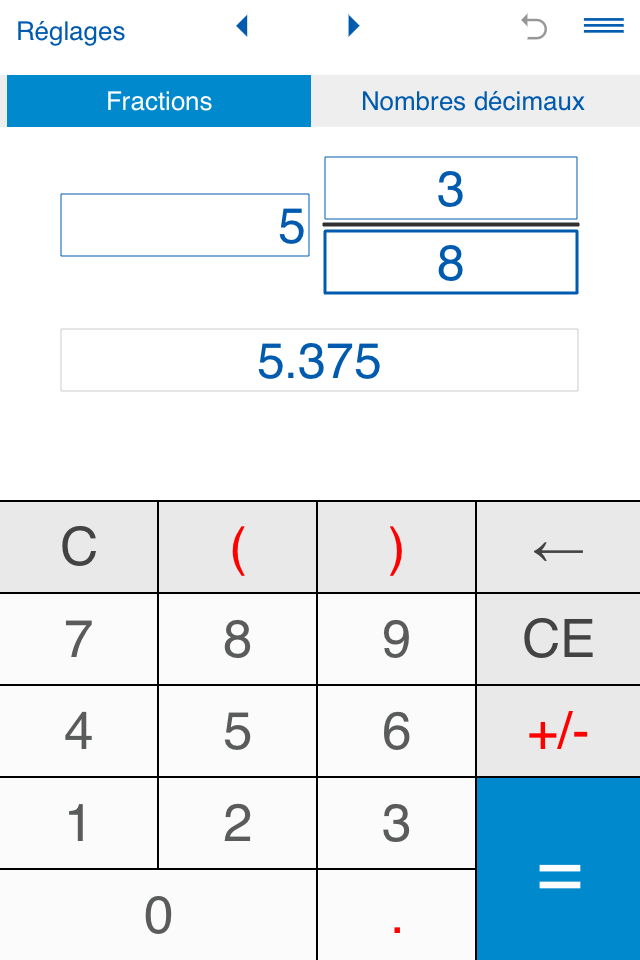 Android application Fraction Calculator 4in1 screenshort