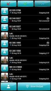 Dialer theme Gloss Cyan - náhled