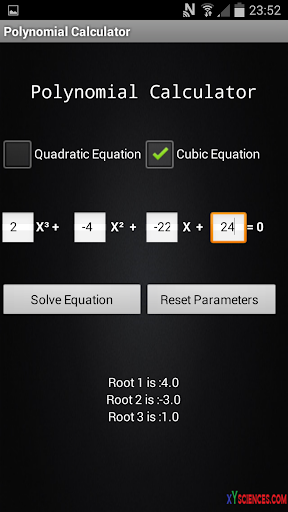 Polynomial Calculator