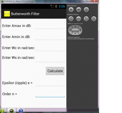 Butterworth Filter app