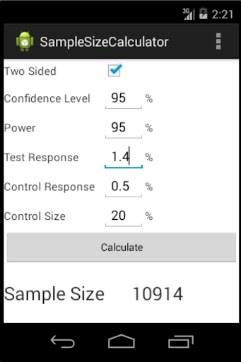 Sample Size Calculator