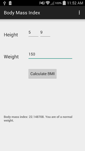 Body Mass Index Calculator