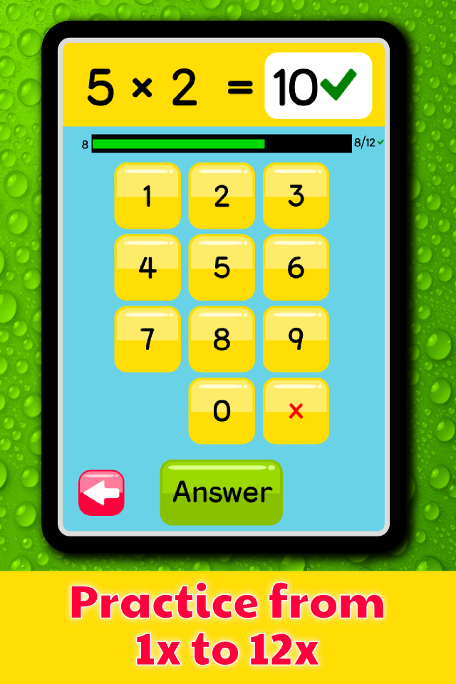 Times Tables Speed Grids Screen 2