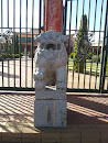 Temple Lion Statue